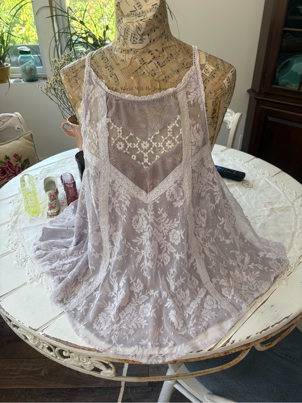 Lace Chemise Nightgown in Light Lavender - Women's Intimates
